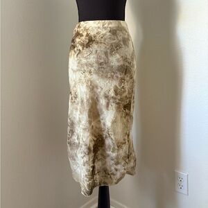 Italian Cream Floral Midi Skirt- Size Small